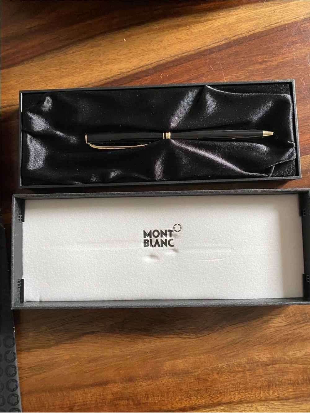 Mont Blanc Black and Gold Ballpoint Pen